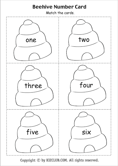 Beehive Number Cards