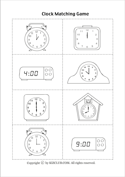 Clock Matching Game
