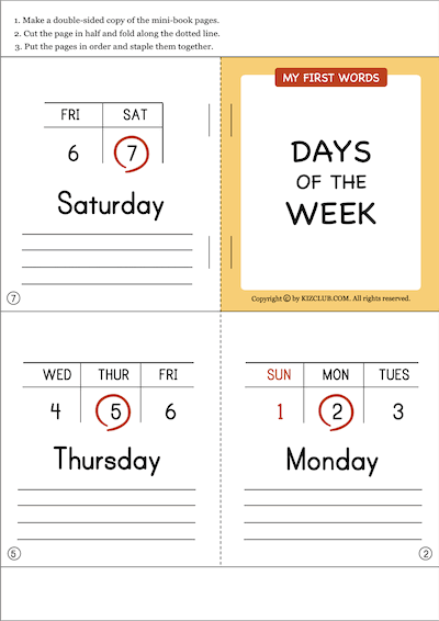Week Mini Book